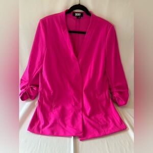 DKNY Vibrant Pink Open-Front Jacket